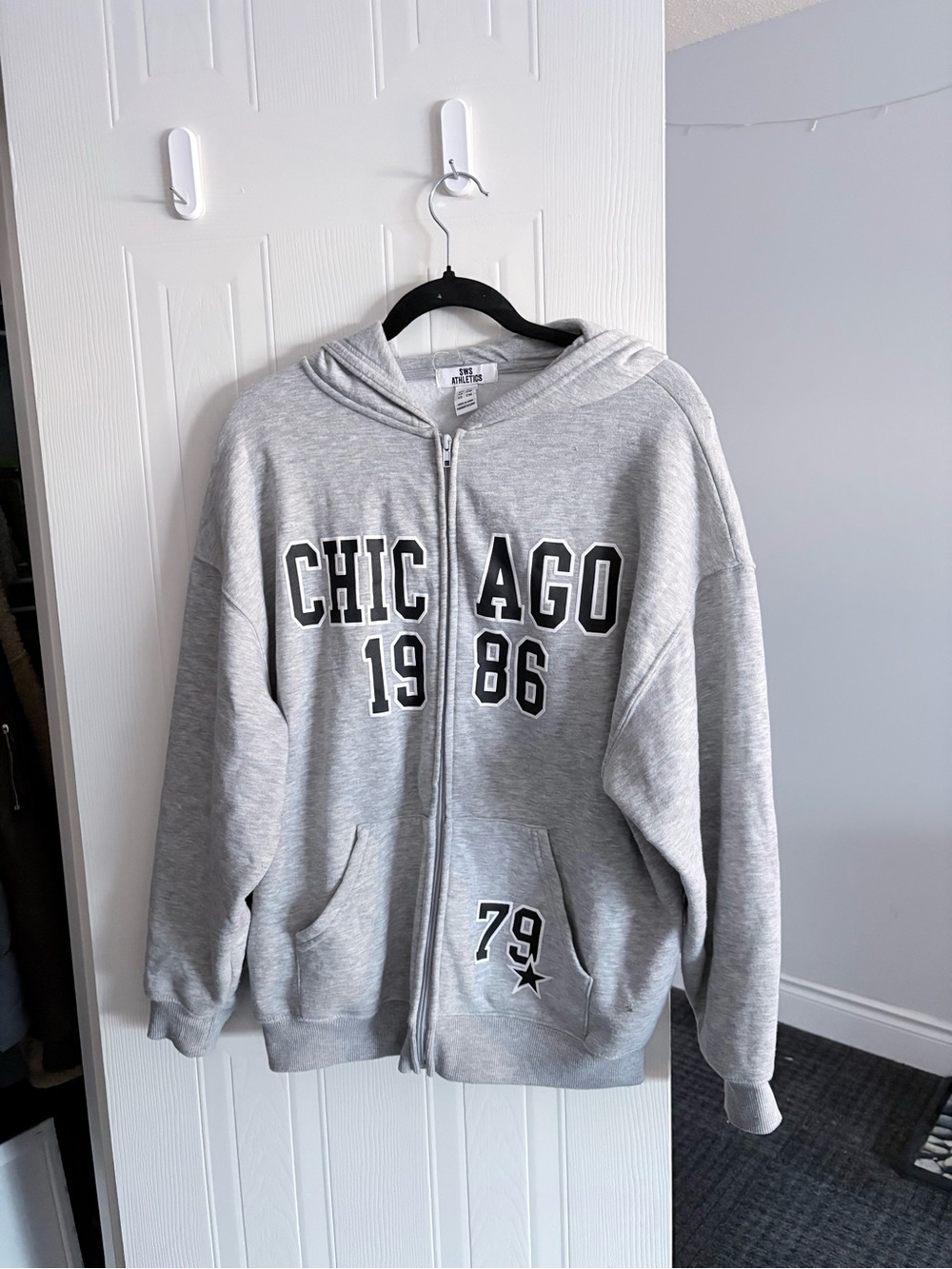 Gray 'Chicago 1986' Zip Hoodie